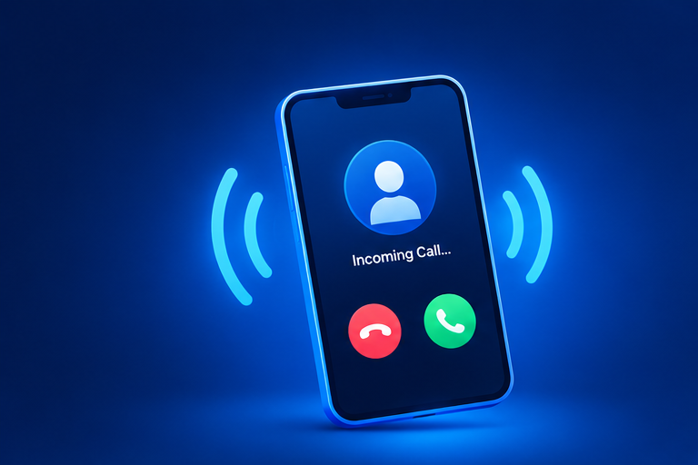 Fake incoming call prank simulation